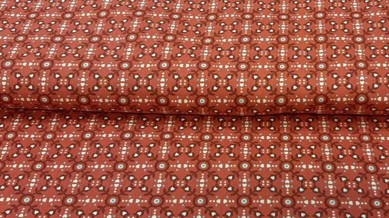 Cotton Fabric In A Rusty Red Print |  Christina's Fabrics - Christina's Fabrics - Online Superstore.  Shop now 