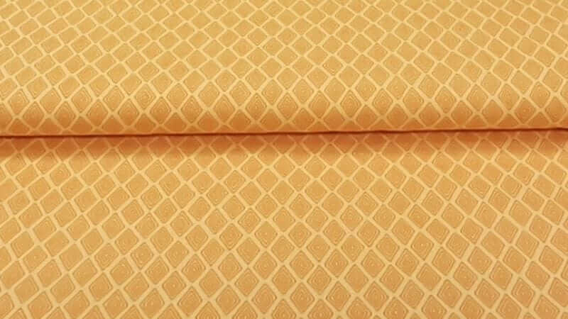 Cotton Fabric In A Yellow Diamond Print - Christina's Fabrics - Online Superstore.  Shop now 