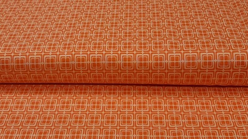 Cotton Fabric In An Orange With A Print - Christina's Fabrics - Online Superstore.  Shop now 