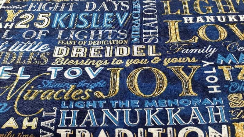 Cotton Fabric In Blue - Hanukkah Print - Christina's Fabrics - Online Superstore.  Shop now 