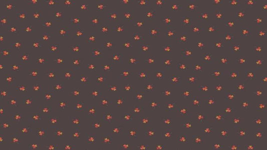 Cotton Fabric In Dark Brown With A Clover Print - Christina's Fabrics - Online Superstore.  Shop now 
