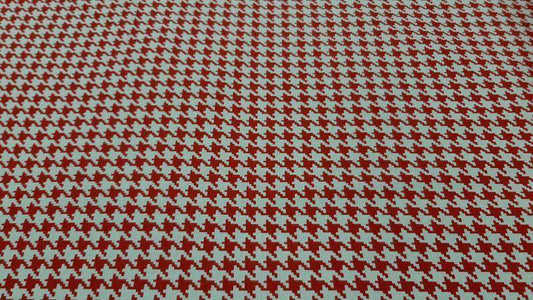 Cotton Fabric In Red and White Houndstooth - Christina's Fabrics - Online Superstore.  Shop now 