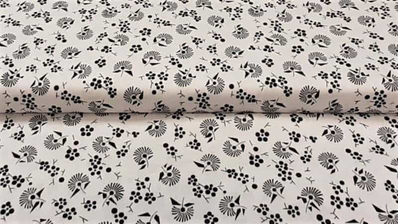Cotton Fabric In White And Black - Christina's Fabrics Online Superstore.  Shop now 