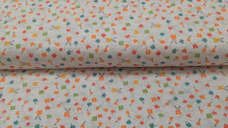 Cotton Fabric In White Print - Christina's Fabrics Online Superstore.  Shop now 