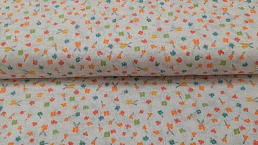 Cotton Fabric In White Print - Christina's Fabrics Online Superstore.  Shop now 