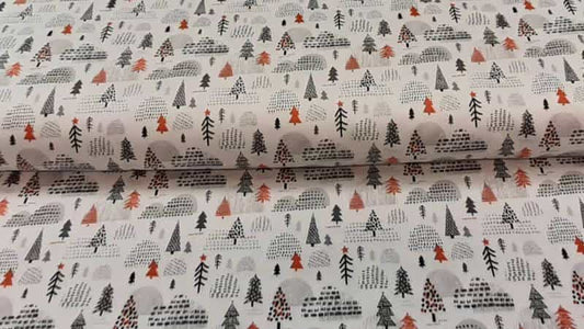 Cotton Fabric In White With Tundra Print - Christina's Fabrics Online Superstore.  Shop now 