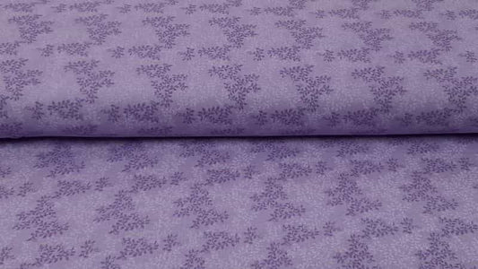 Cotton Fabric In a Lilac Leaf Print - Christina's Fabrics Online Superstore.  Shop now 