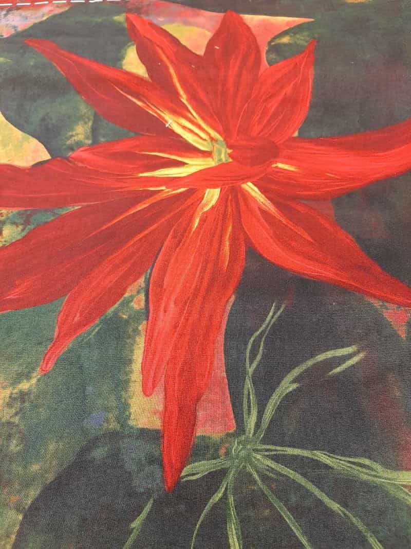 Cotton Fabric Panel - Large Red Flower - Christina's Fabrics - Online Superstore.  Shop now 