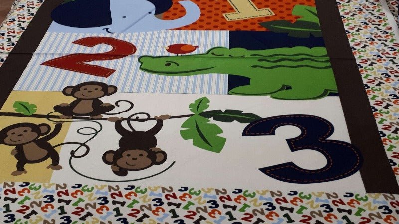 Cotton Fabric Panel Numbers And Animals | Christina's Fabrics - Christina's Fabrics - Online Superstore.  Shop now 