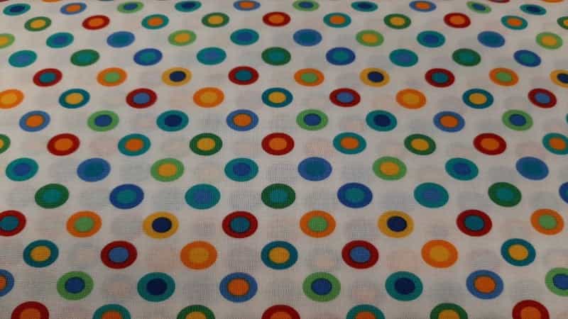 Cotton Fabric With A Multi-Color Dot Print - Christina's Fabrics Online Superstore.  Shop now 