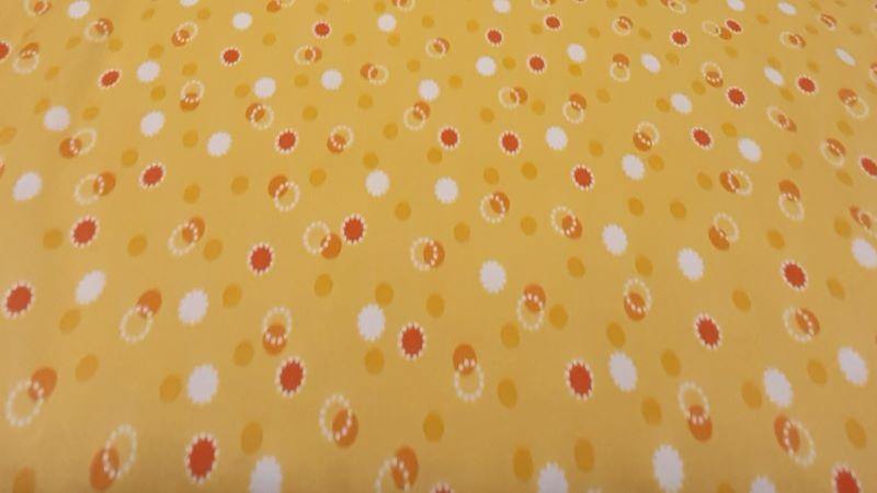 Cotton Fabric | Yellow | Red and White Dot Print | Christina's Fabrics - Christina's Fabrics - Online Superstore.  Shop now 