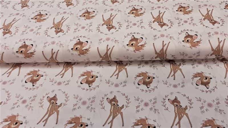 Cotton Fabric in Disney's Bambi Print In White - Christina's Fabrics Online Superstore.  Shop now 