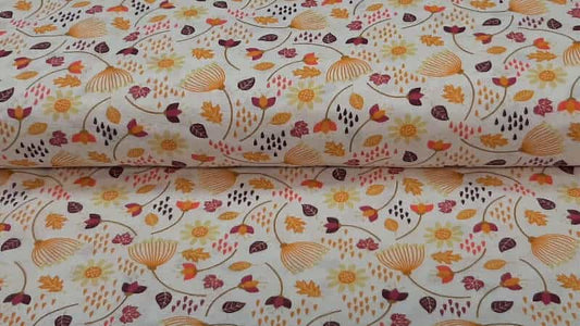 Double Gauze Fabric in White With A Print - $3.95 - Christina's Fabrics Online Superstore.  Shop now 