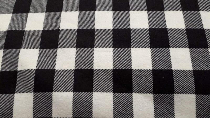 Flannel Fabric | Buffalo Plaid | White And Black - Christina's Fabrics - Online Superstore.  Shop now 
