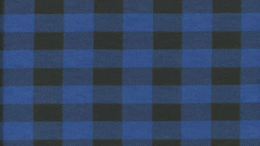 Flannel Fabric In A Beautiful Royal Blue Buffalo Plaid - Christina's Fabrics Online Superstore.  Shop now 