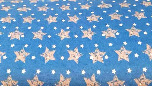 Flannel Fabric In A Blue Star Print - Christina's Fabrics Online Superstore.  Shop now 