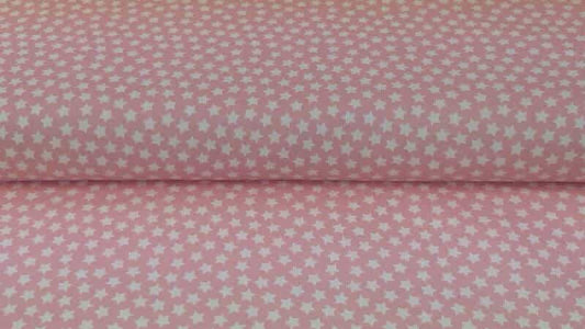 Flannel Fabric In A Light Pink Color With A Star Print - Christina's Fabrics Online Superstore.  Shop now 