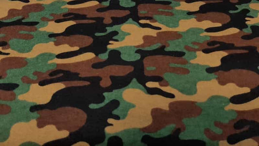 Flannel Fabric In An Army Camouflage - Christina's Fabrics Online Superstore.  Shop now 