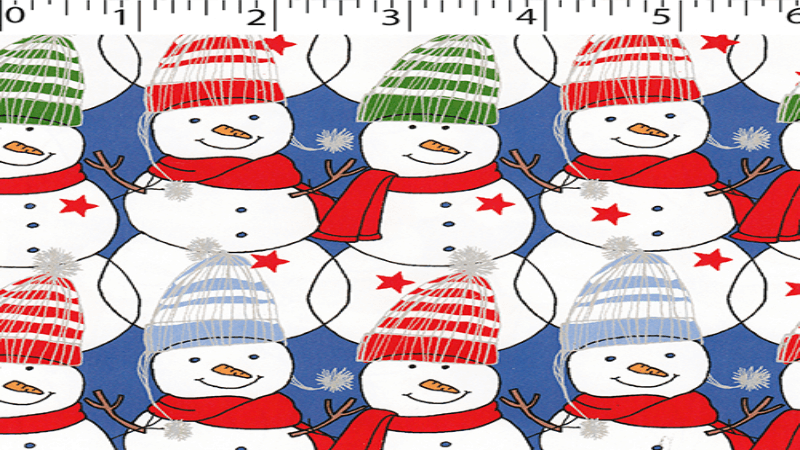 Flannel Fabric In Blue With A Snowman Print - Christina's Fabrics - Online Superstore.  Shop now 