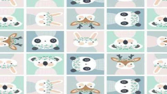 Flannel Fabric In Pink Animal Blocks - Christina's Fabrics Online Superstore.  Shop now 