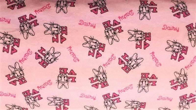 Flannel Fabric In Pink With A Daisy Duck Print - Christina's Fabrics - Online Superstore.  Shop now 