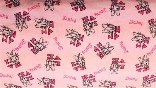 Flannelette Fabric In Pink With A Daisy Duck Print - Christina's Fabrics - Online Superstore.  Shop now 