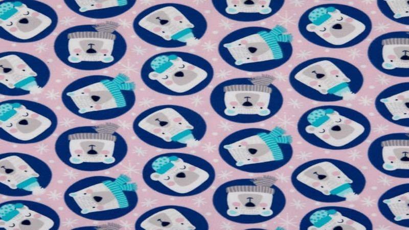 Flannel Fabric In Pink - With A Polar Bear Print - $5.25 - Christina's Fabrics - Online Superstore.  Shop now 