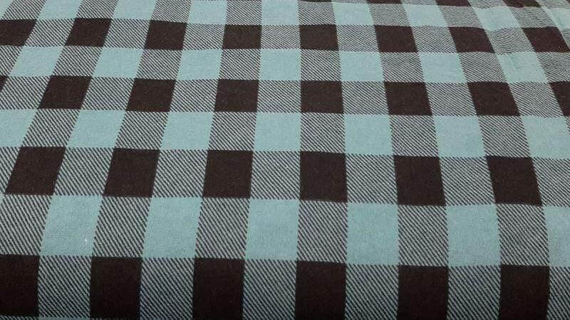 Flannel Fabric In Teal Buffalo Plaid - Christina's Fabrics - Online Superstore.  Shop now 