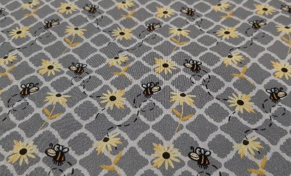 Cotton Fabric In Purple With A Bee Print - Christina's Fabrics - Online Superstore.  Shop now 