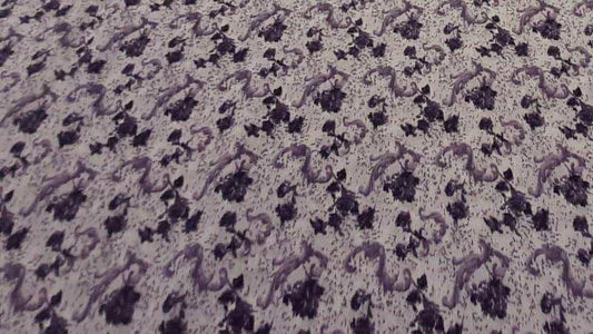 Polyester Fashion Fabric In A Violet Floral Print - Christina's Fabrics - Online Superstore.  Shop now 