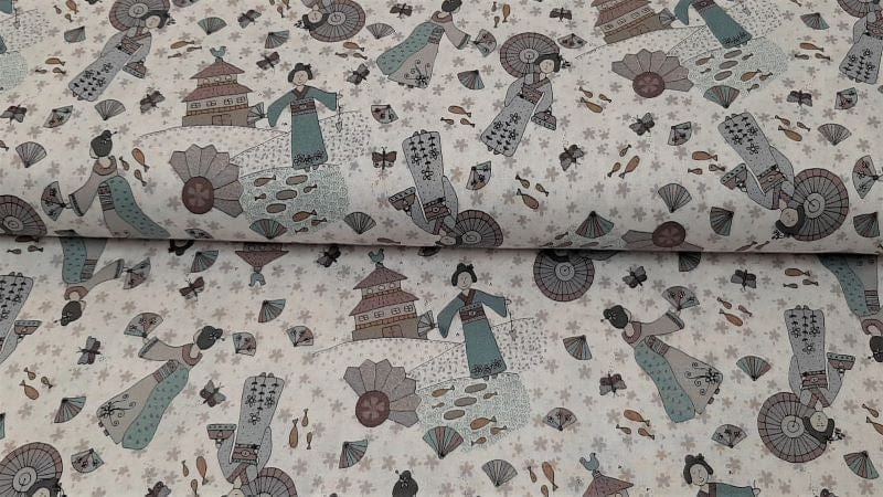Cotton Fabric With Lecien's "Dancing In The Blossom" Print - Just $5.95! Christina's Fabrics - Online Superstore Shop now 
